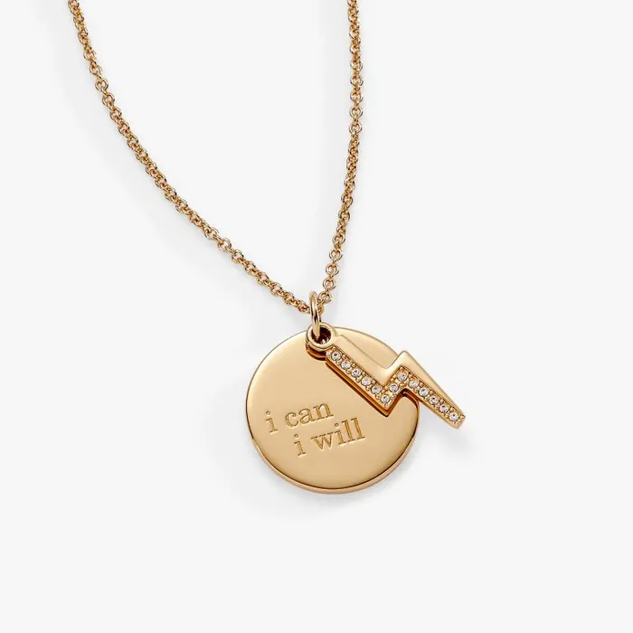 Necklaces Women Alex And Ani I Can I Will Duo Charm Pendant Necklace Gold