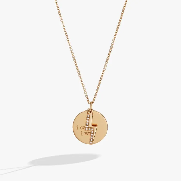 Necklaces Women Alex And Ani I Can I Will Duo Charm Pendant Necklace Gold