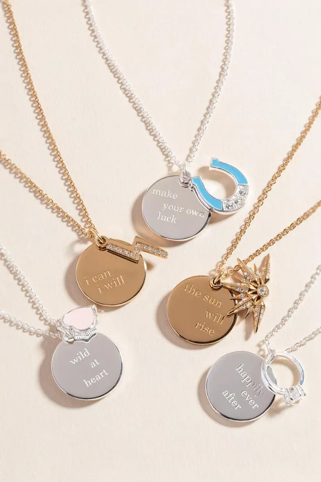 Necklaces Women Alex And Ani I Can I Will Duo Charm Pendant Necklace Gold