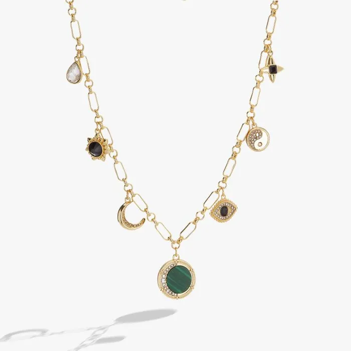 Necklaces Women Alex And Ani Malachite Charm Necklace Gold