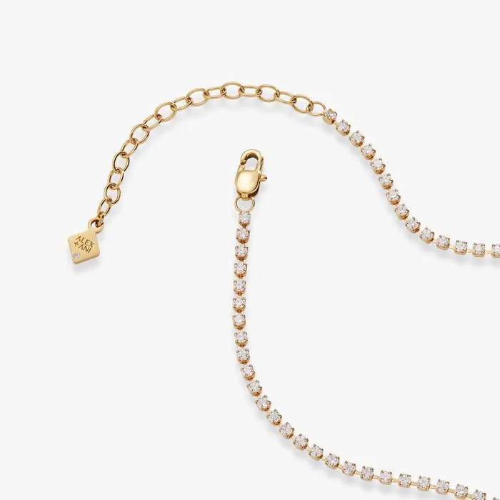 Necklaces Women Alex And Ani Mama Crystal Tennis Necklace Stainless Steel Gold