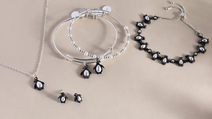 Necklaces Women Alex And Ani Penguin Pendant Necklace Two Tone