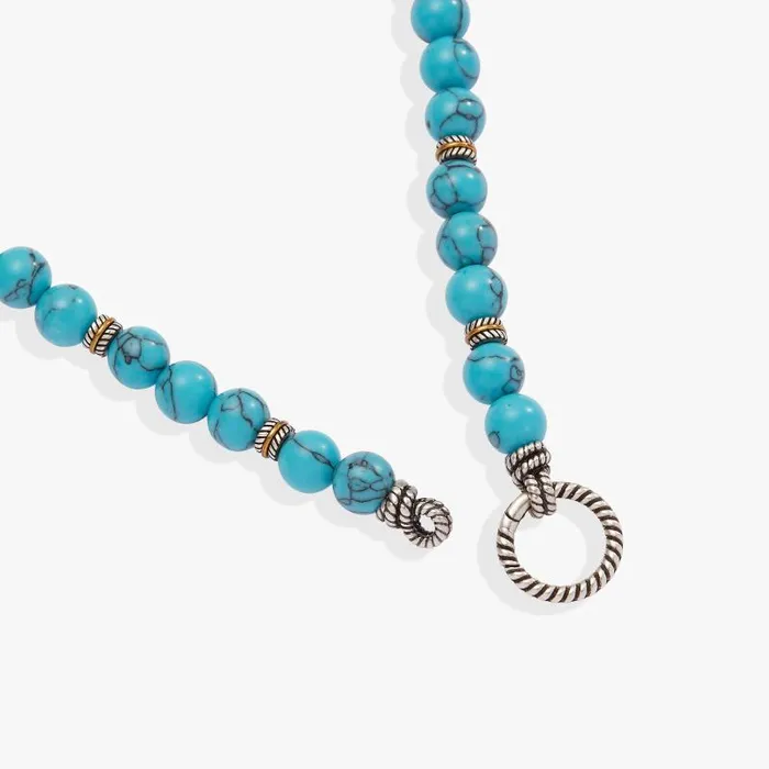 Necklaces Women Alex And Ani Untamed Turquoise Beaded Necklace Two Tone