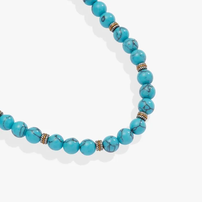Necklaces Women Alex And Ani Untamed Turquoise Beaded Necklace Two Tone