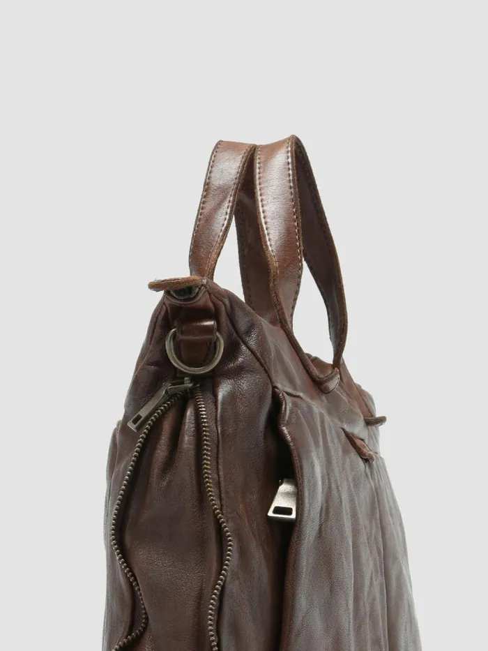 Officine Creative Bags HELMET 29 Cigar Brown Leather Briefcase 8211 Men