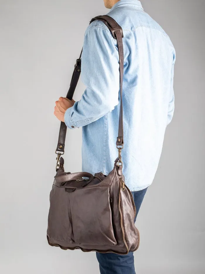 Officine Creative Bags HELMET 29 Cigar Brown Leather Briefcase 8211 Men