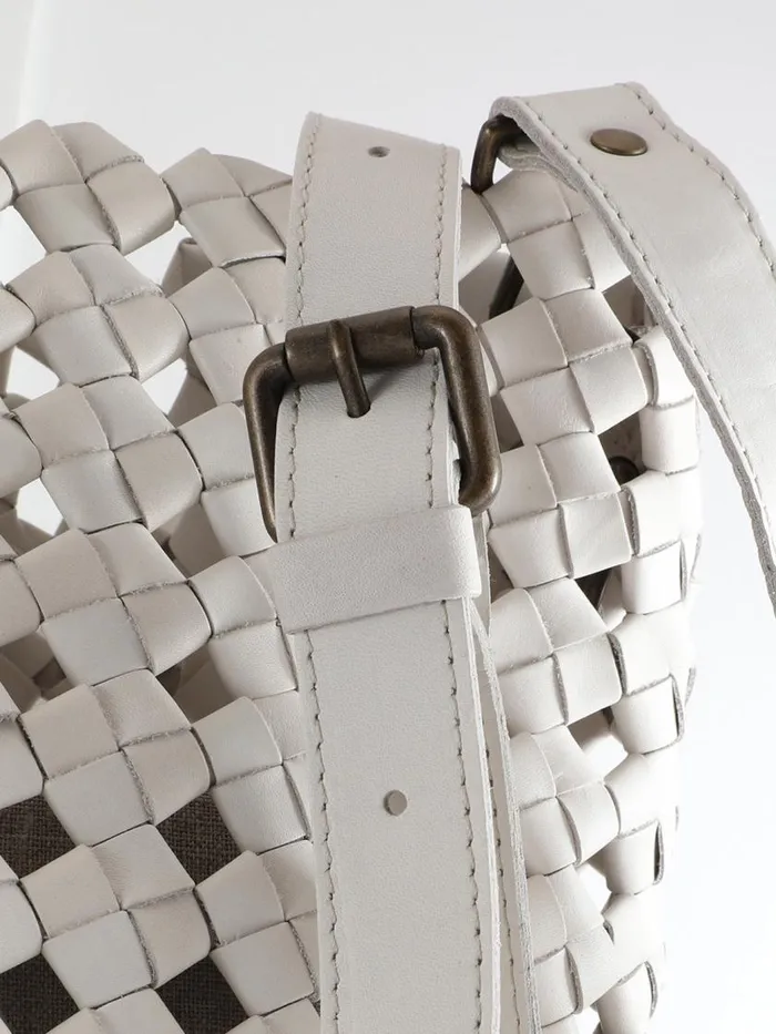Officine Creative Bags OC CLASS 35 Button Vapore White Leather Tote Bag 8211 Women Officine Creative Bags OC CLASS 35 Button Vapore White Leather Tote Bag 8211 Women