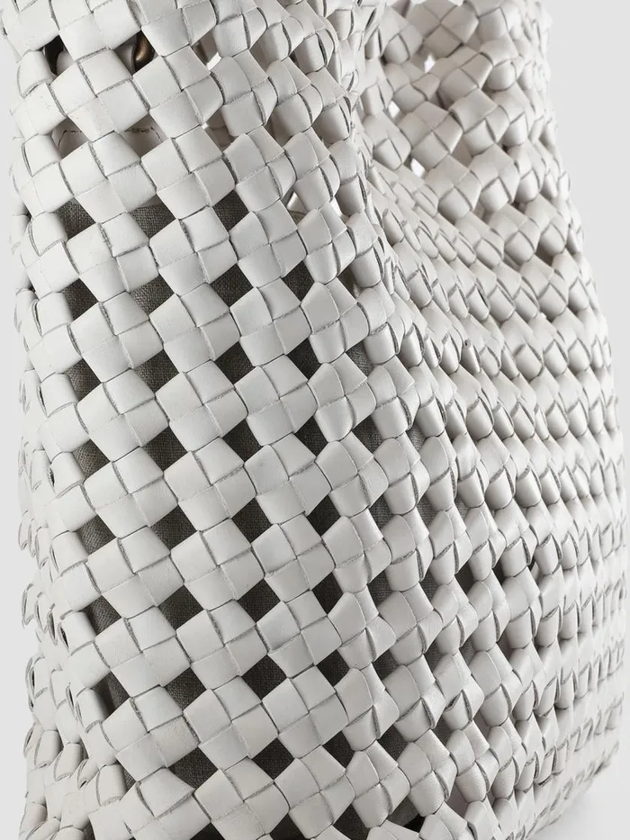 Officine Creative Bags OC CLASS 35 Button Vapore White Leather Tote Bag 8211 Women Officine Creative Bags OC CLASS 35 Button Vapore White Leather Tote Bag 8211 Women