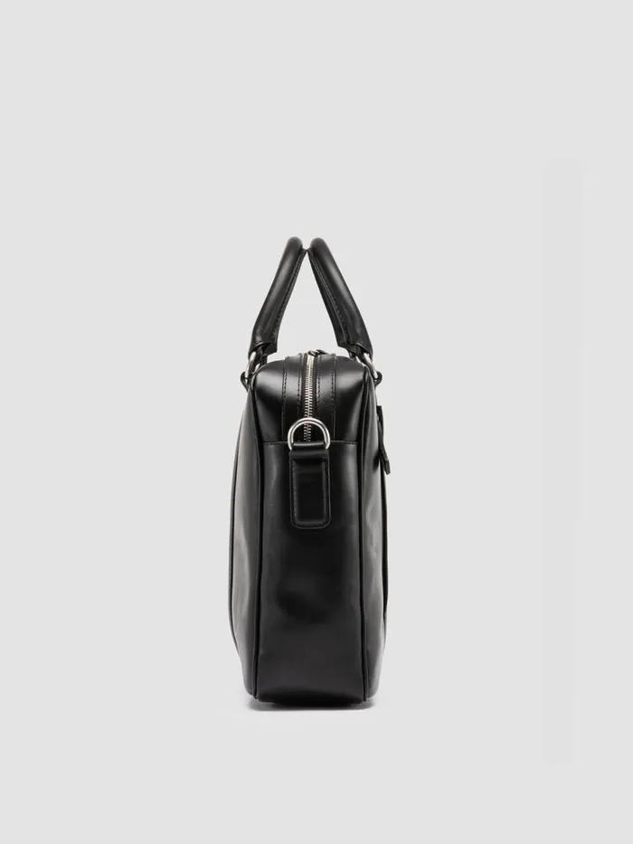 Officine Creative Bags QUENTIN 010 Nero Black Leather Briefcase 8211 Men