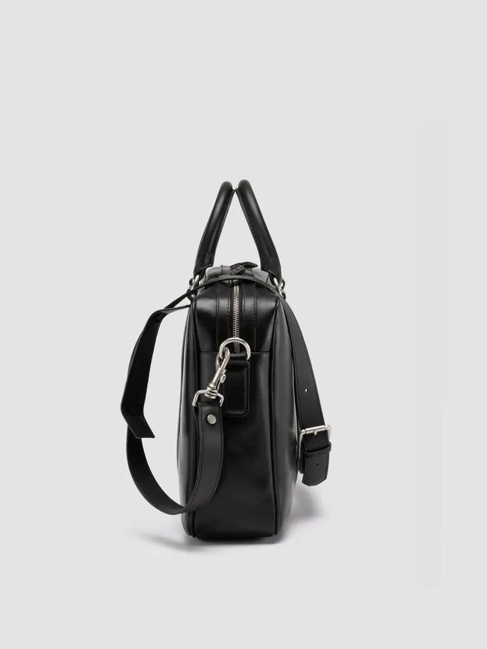 Officine Creative Bags QUENTIN 010 Nero Black Leather Briefcase 8211 Men