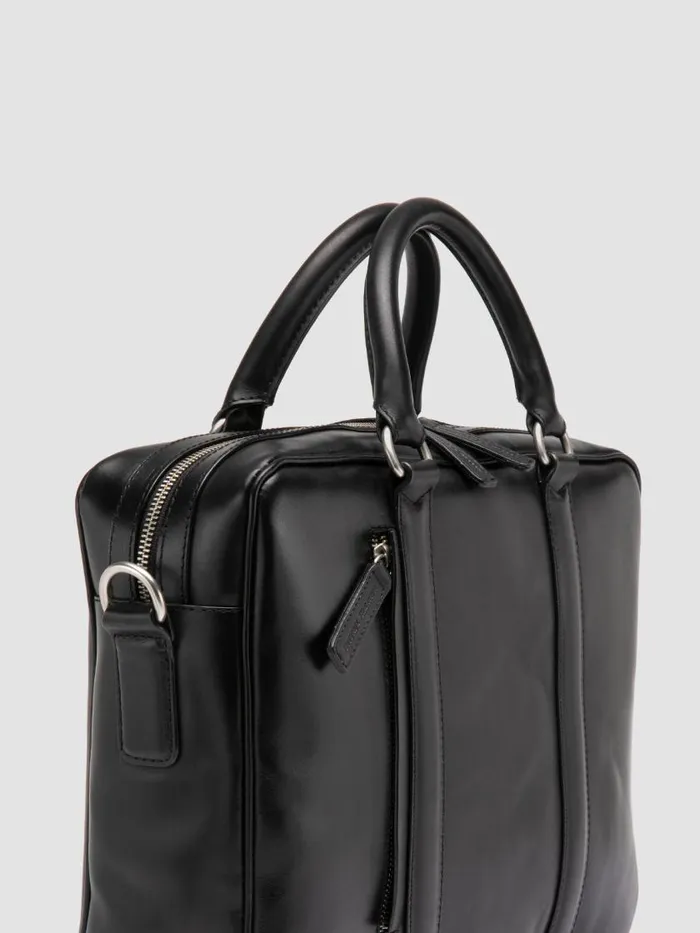 Officine Creative Bags QUENTIN 010 Nero Black Leather Briefcase 8211 Men