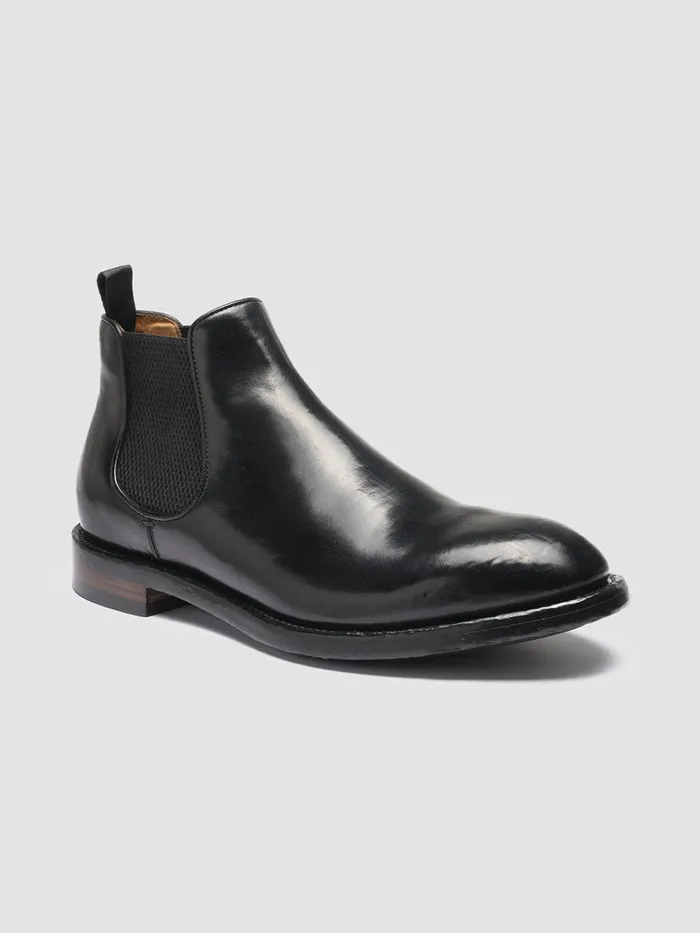 Officine Creative Boots and Ankle Boots TEMPLE 008 Nero Black Leather Chelsea Boots 8211 Men