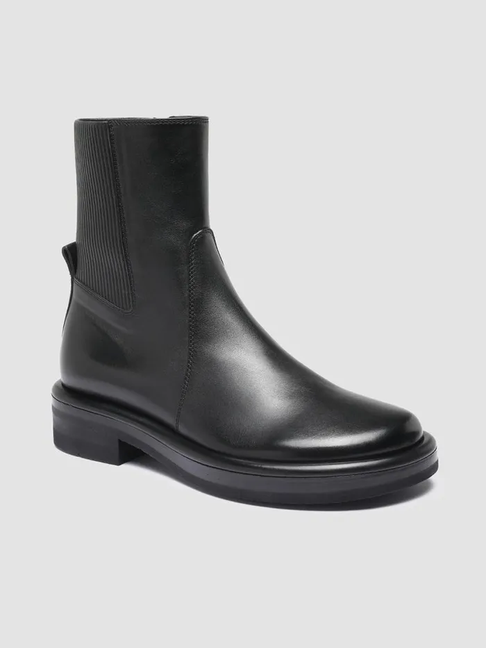 Officine Creative Boots and Booties ERA 003 Nero Black Leather Zip Boots 8211 Women Officine Creative Boots and Booties ERA 003 Nero Black Leather Zip Boots 8211 Women