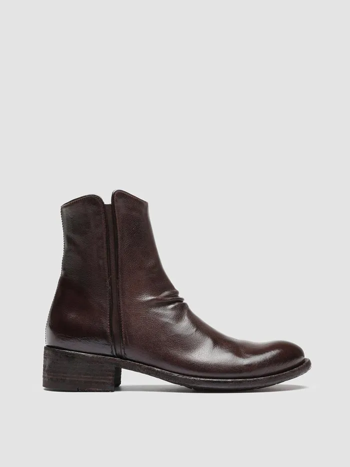 Officine Creative Boots and Booties LISON 034 Otto Burgundy Leather Ankle Boots 8211 Women Officine Creative Boots and Booties LISON 034 Otto Burgundy Leather Ankle Boots 8211 Women