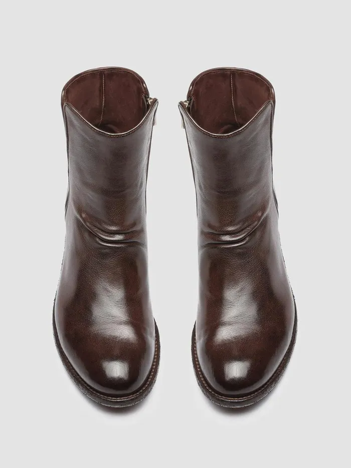 Officine Creative Boots and Booties LISON 034 Otto Burgundy Leather Ankle Boots 8211 Women