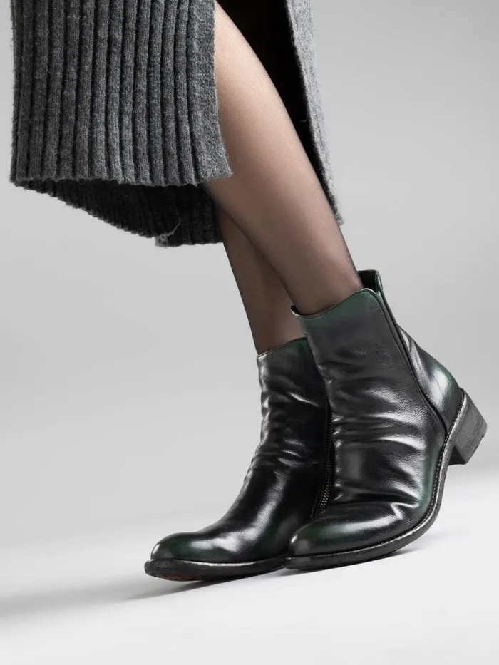 Officine Creative Boots and Booties LISON 034 Otto Burgundy Leather Ankle Boots 8211 Women