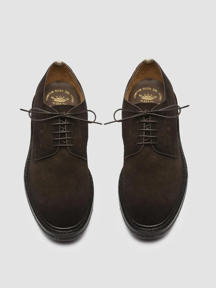 Officine Creative Derbies and Oxfords HOPKINS CREPE 110 Chocolate Brown Suede Derby Shoes 8211 Men Officine Creative Derbies and Oxfords HOPKINS CREPE 110 Chocolate Brown Suede Derby Shoes 8211 Men