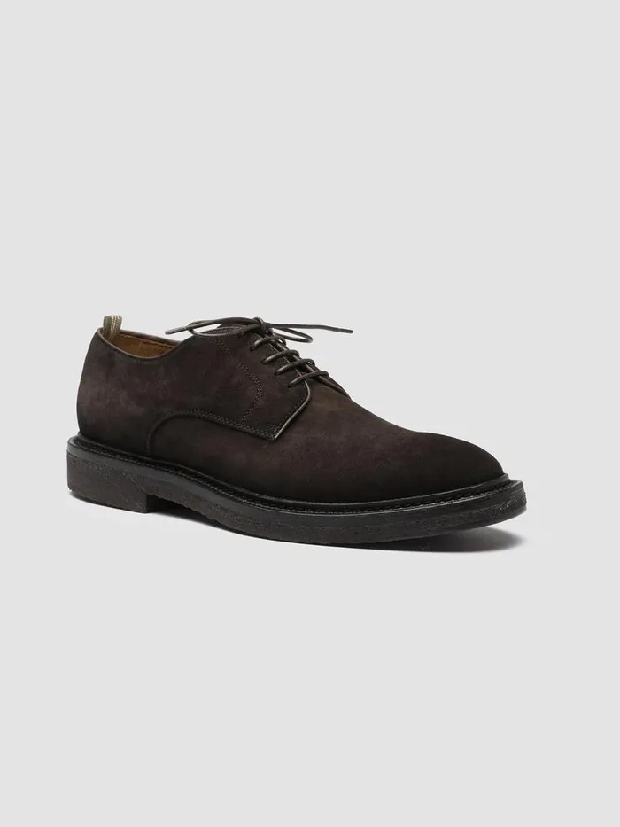 Officine Creative Derbies and Oxfords HOPKINS CREPE 110 Chocolate Brown Suede Derby Shoes 8211 Men Officine Creative Derbies and Oxfords HOPKINS CREPE 110 Chocolate Brown Suede Derby Shoes 8211 Men