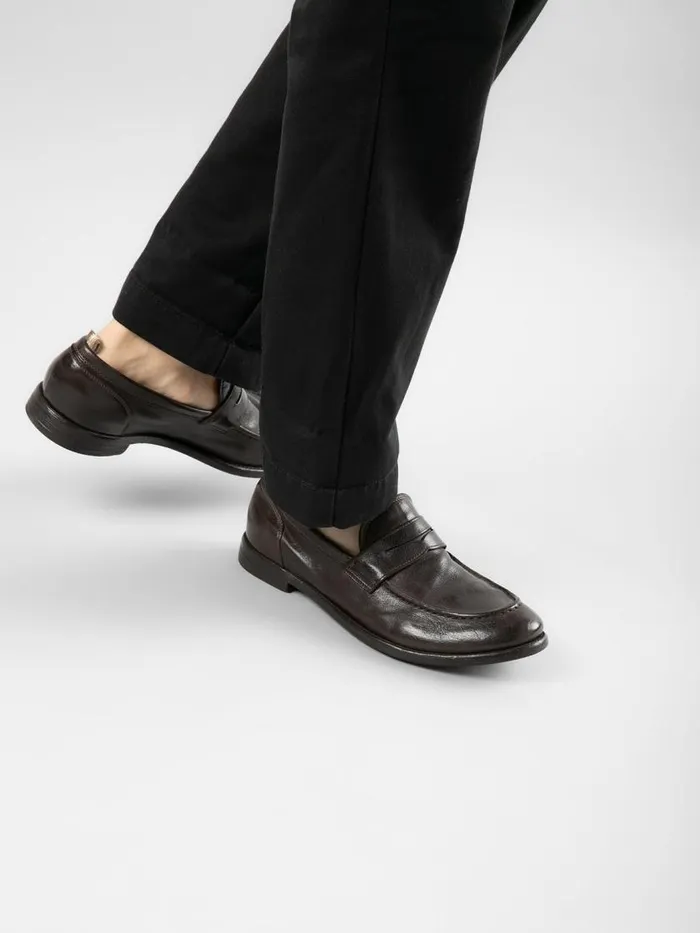 Officine Creative Loafers ARC 509 Cigar Brown Leather Penny Loafers 8211 Men