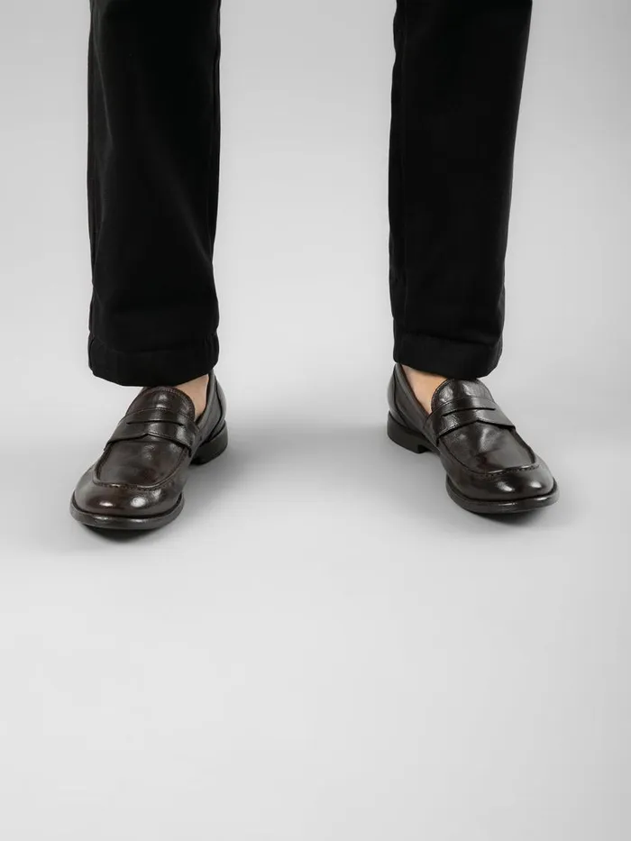 Officine Creative Loafers ARC 509 Cigar Brown Leather Penny Loafers 8211 Men