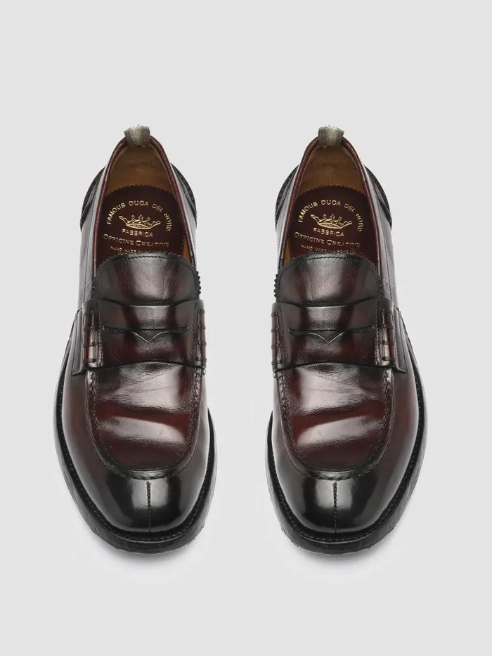 Officine Creative Loafers BALANCE 011 Bord Burgundy Leather Penny Loafers 8211 Men Officine Creative Loafers BALANCE 011 Bord Burgundy Leather Penny Loafers 8211 Men