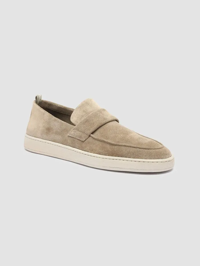 Officine Creative Loafers HERBIE 001 Lead Taupe Suede Penny Loafers 8211 Men