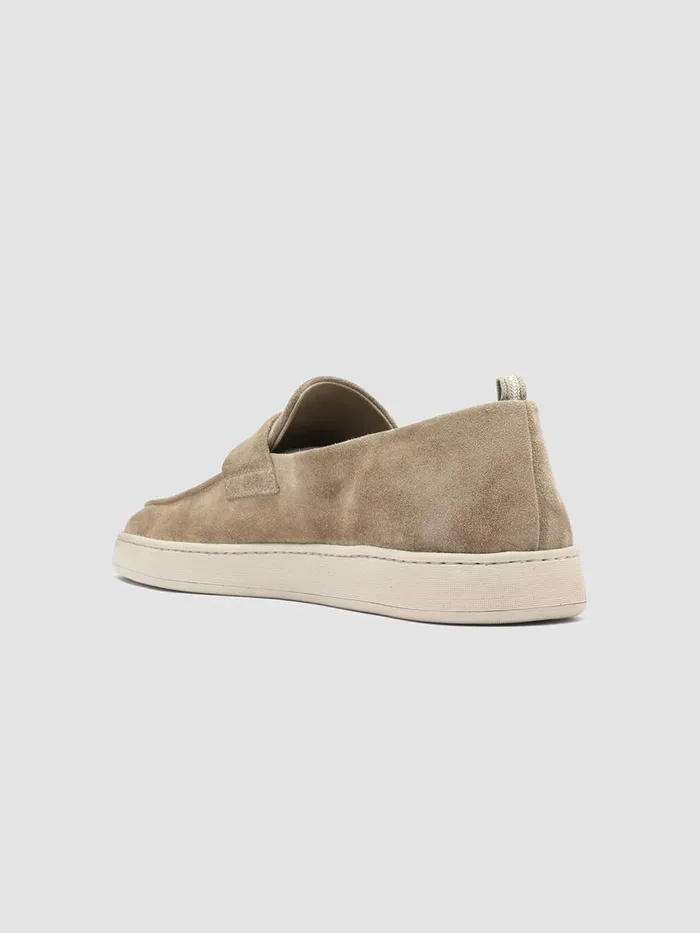 Officine Creative Loafers HERBIE 001 Lead Taupe Suede Penny Loafers 8211 Men