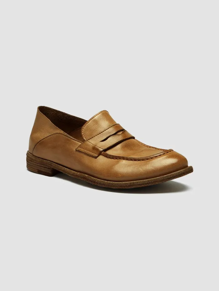 Officine Creative Loafers LEXIKON 516 Vecchio Sughero Brown Leather Loafers 8211 Women Officine Creative Loafers LEXIKON 516 Vecchio Sughero Brown Leather Loafers 8211 Women