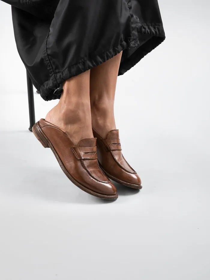 Officine Creative Loafers LEXIKON 516 Vecchio Sughero Brown Leather Loafers 8211 Women Officine Creative Loafers LEXIKON 516 Vecchio Sughero Brown Leather Loafers 8211 Women