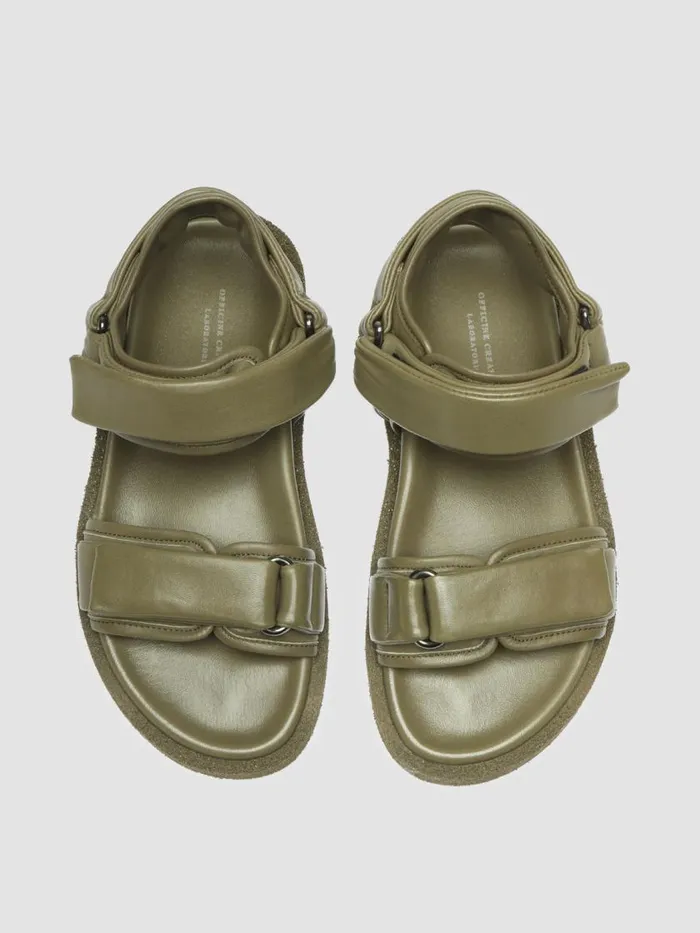 Officine Creative Sandals INNER 102 Conifera Green Leather Sandals 8211 Women Officine Creative Sandals INNER 102 Conifera Green Leather Sandals 8211 Women