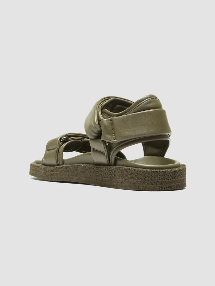 Officine Creative Sandals INNER 102 Conifera Green Leather Sandals 8211 Women Officine Creative Sandals INNER 102 Conifera Green Leather Sandals 8211 Women