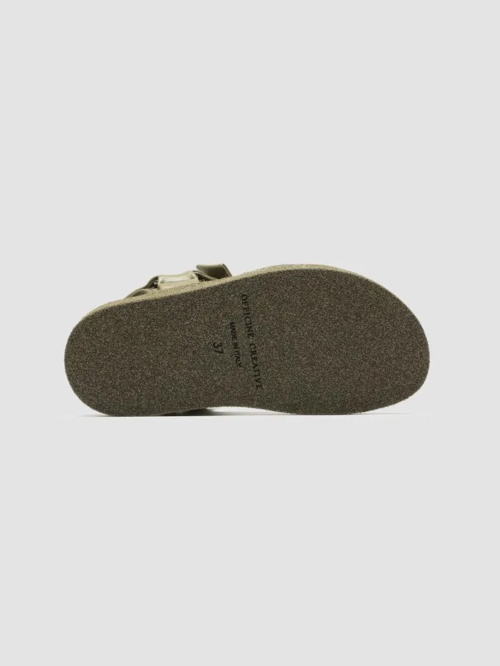 Officine Creative Sandals INNER 102 Conifera Green Leather Sandals 8211 Women Officine Creative Sandals INNER 102 Conifera Green Leather Sandals 8211 Women