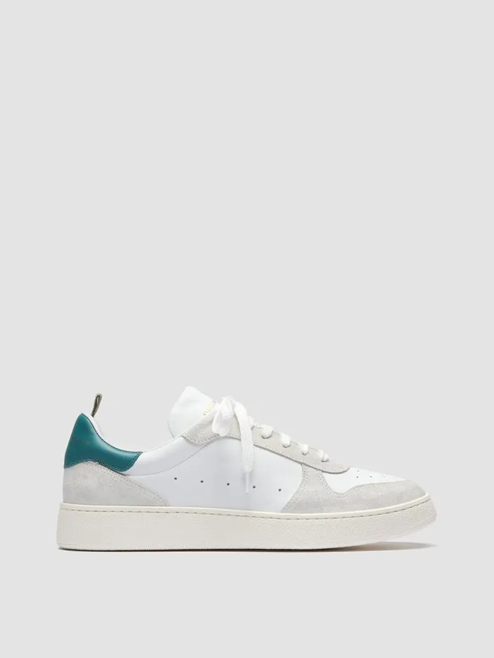 Officine Creative Sneakers MOWER 008BiancoBiancoCactus White Leather And Suede Sneakers 8211 Men Officine Creative Sneakers MOWER 008BiancoBiancoCactus White Leather And Suede Sneakers 8211 Men