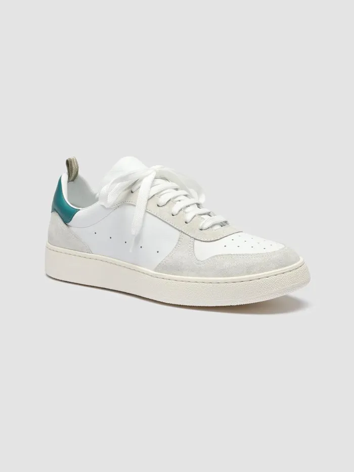Officine Creative Sneakers MOWER 008BiancoBiancoCactus White Leather And Suede Sneakers 8211 Men Officine Creative Sneakers MOWER 008BiancoBiancoCactus White Leather And Suede Sneakers 8211 Men