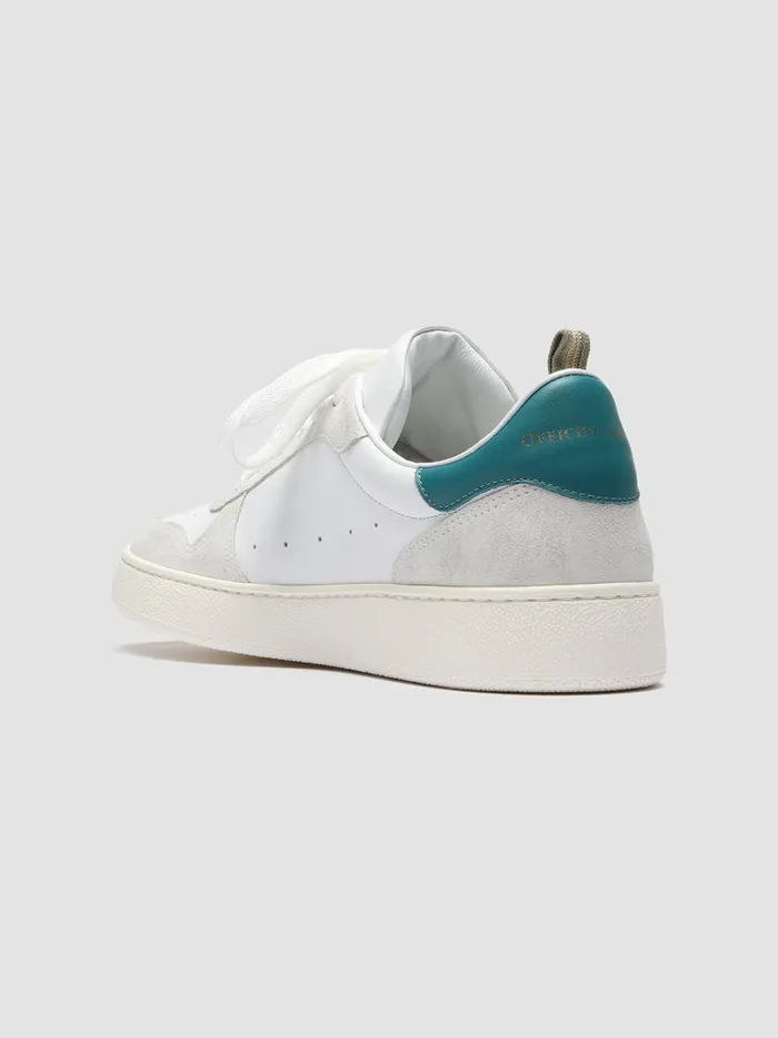 Officine Creative Sneakers MOWER 008BiancoBiancoCactus White Leather And Suede Sneakers 8211 Men Officine Creative Sneakers MOWER 008BiancoBiancoCactus White Leather And Suede Sneakers 8211 Men