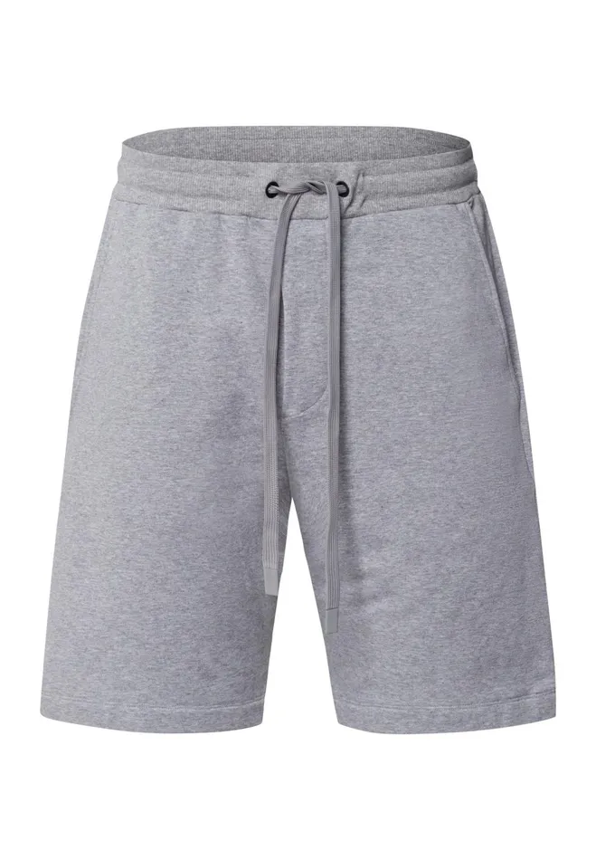 Organic Cotton Drawstring Shorts Grey Melange Men HANRO Bottoms