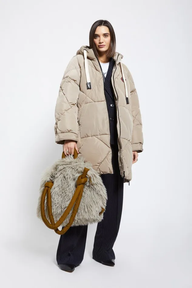 Ottod039Ame Quilted Puffer Midi Jacket Women Down Jackets