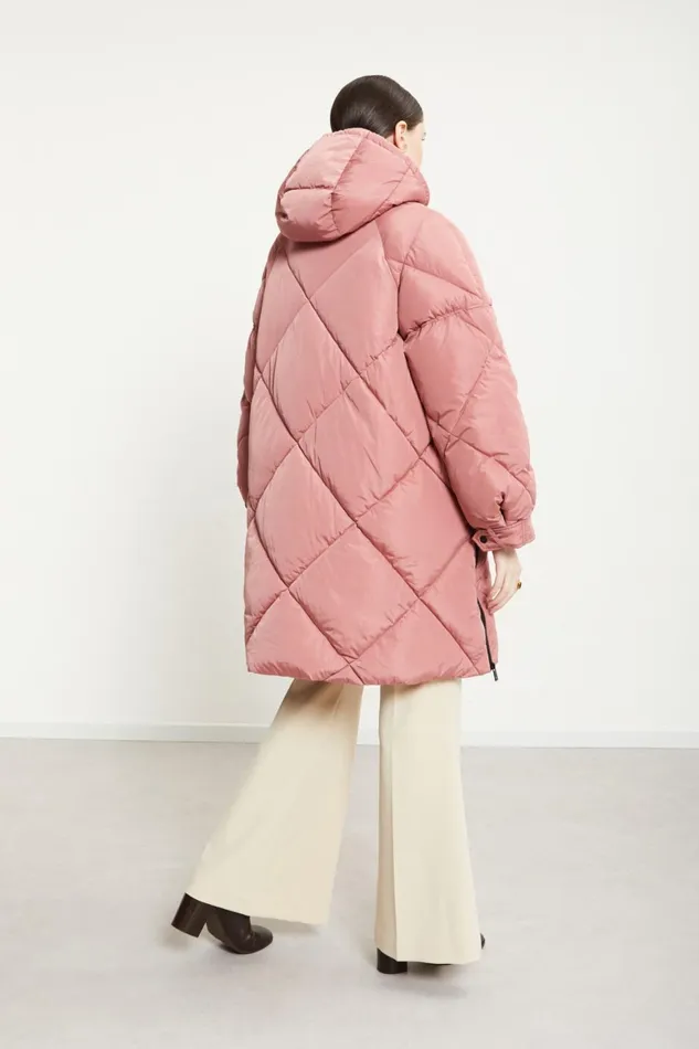 Ottod039Ame Quilted Puffer Midi Jacket Women Down Jackets