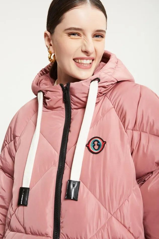 Ottod039Ame Quilted Puffer Midi Jacket Women Down Jackets