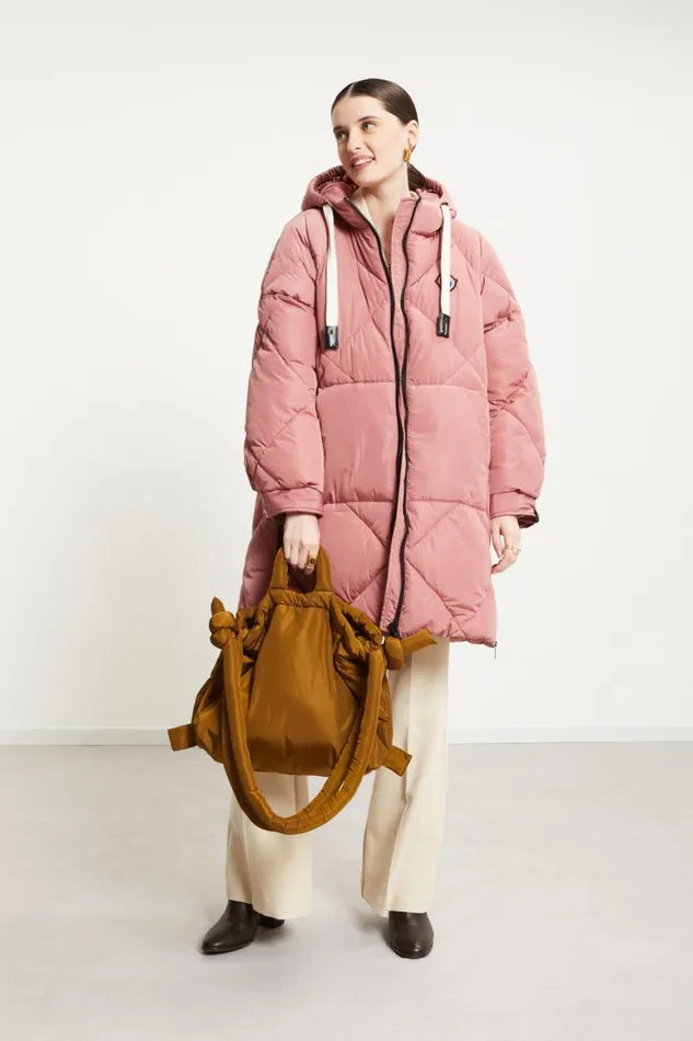 Ottod039Ame Quilted Puffer Midi Jacket Women Down Jackets