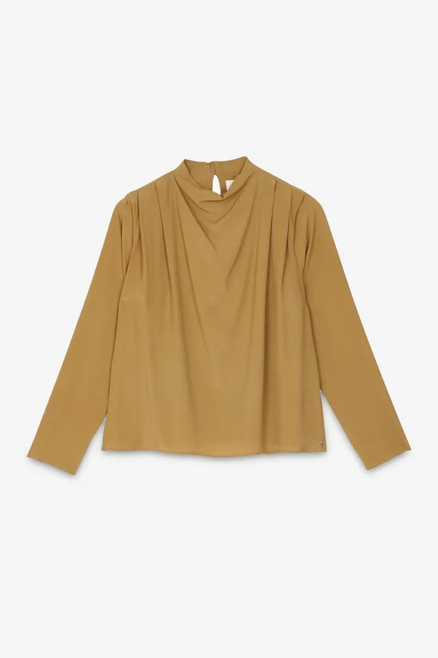 Ottod039Ame Silkblend Jumper With Pleats Women Shirts and Tops