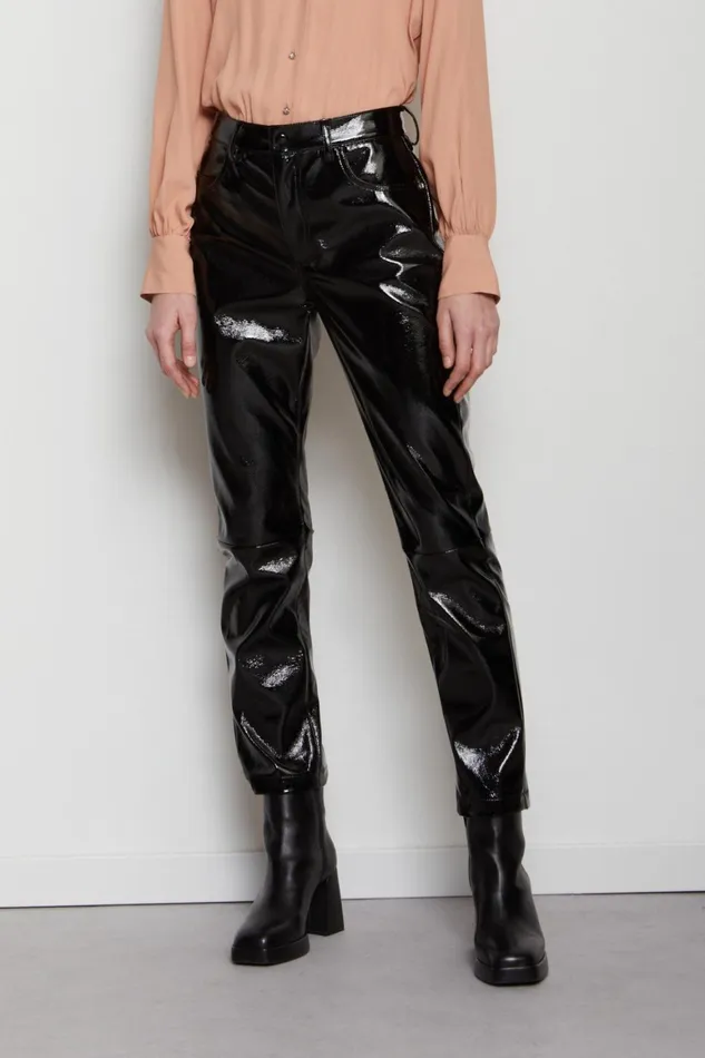 Ottod039Ame Trousers Vinyl Effect Women Trousers