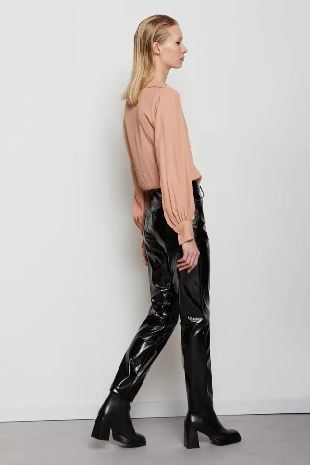 Ottod039Ame Trousers Vinyl Effect Women Trousers