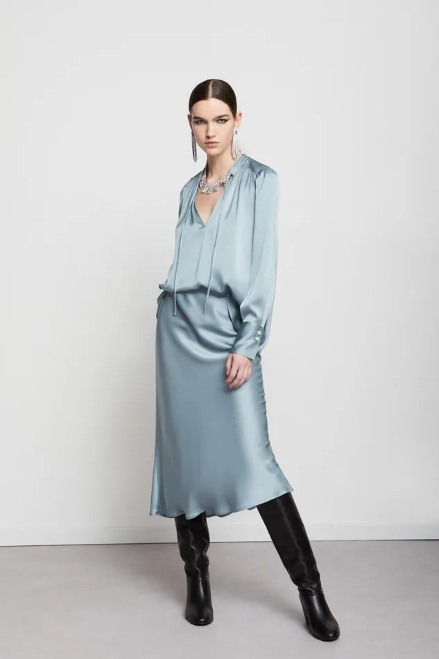 Ottod039Ame Viscose Jumper With Pleats Women Shirts and Tops
