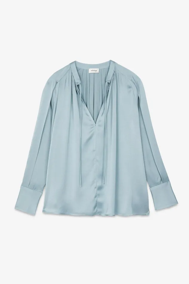 Ottod039Ame Viscose Jumper With Pleats Women Shirts and Tops