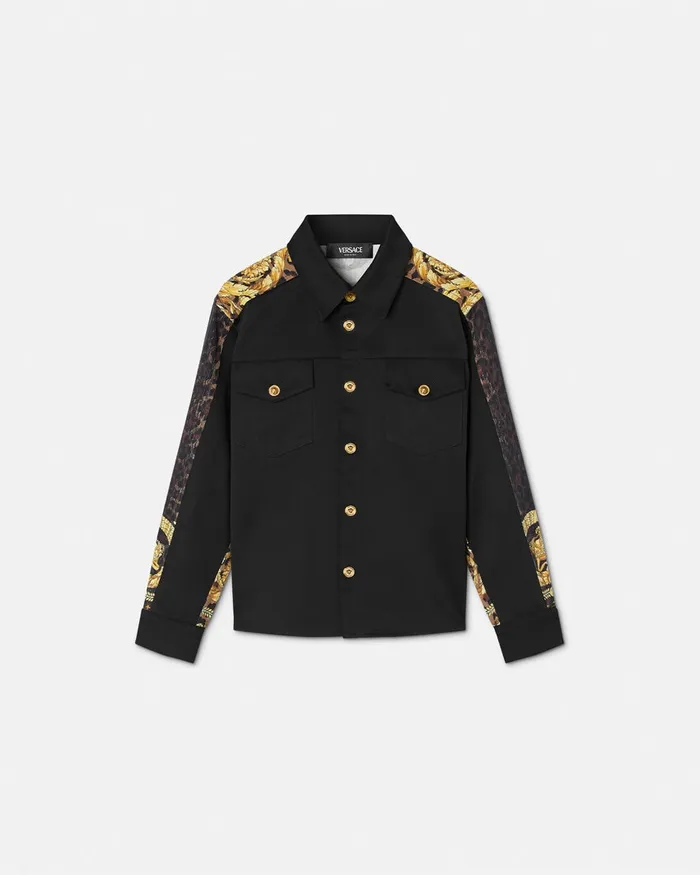 Outerwear and Jackets Kids Versace Wild Barocco Overshirt Black