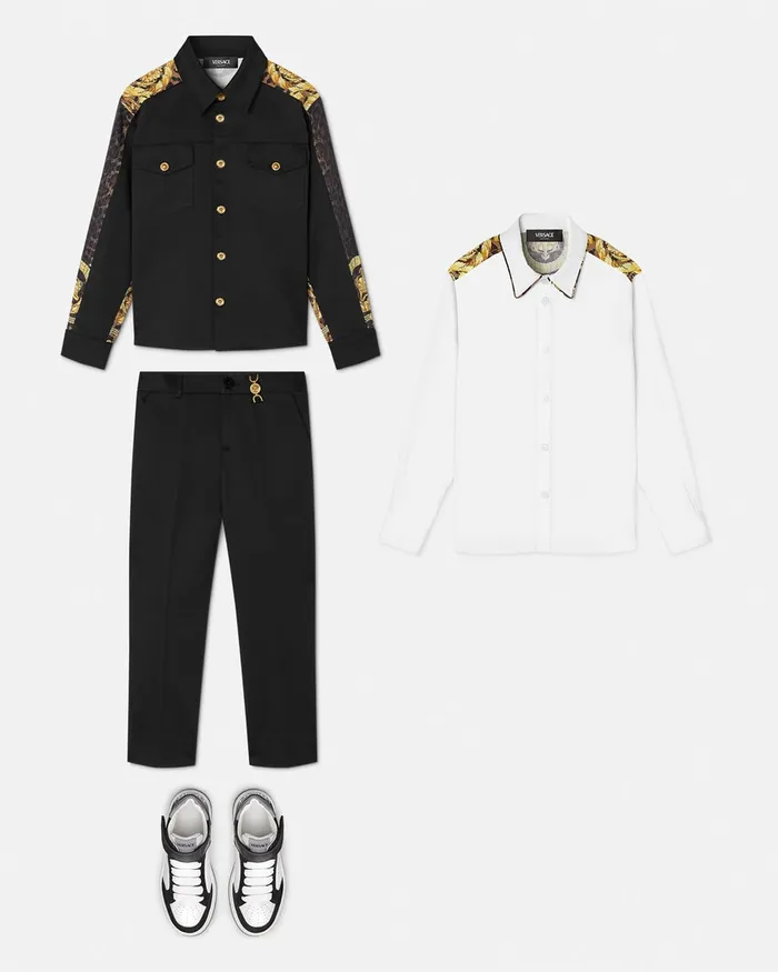 Outerwear and Jackets Kids Versace Wild Barocco Overshirt Black