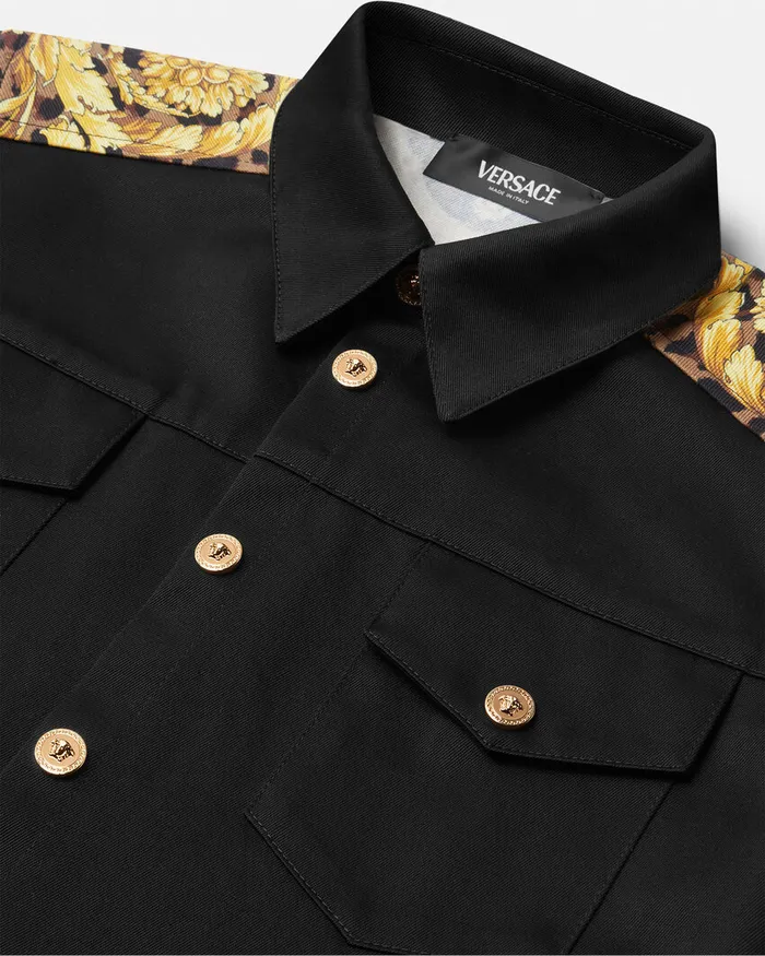 Outerwear and Jackets Kids Versace Wild Barocco Overshirt Black
