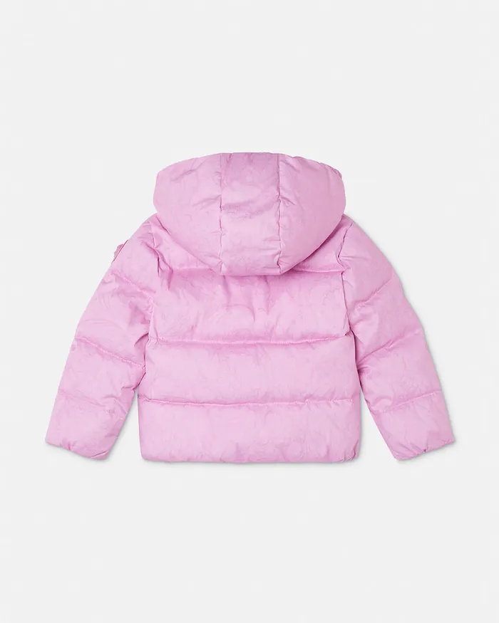 Outerwear Kids Versace Barocco Jacquard Baby Puffer Jacket Pink