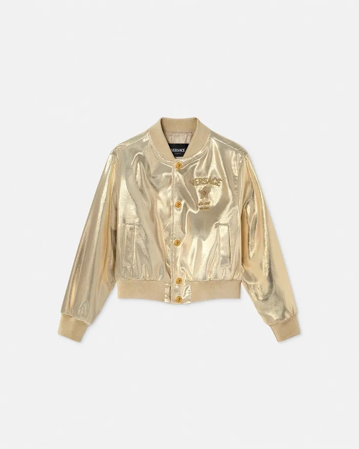 Outerwear Kids Versace Medusa Milano Bomber Jacket Gold